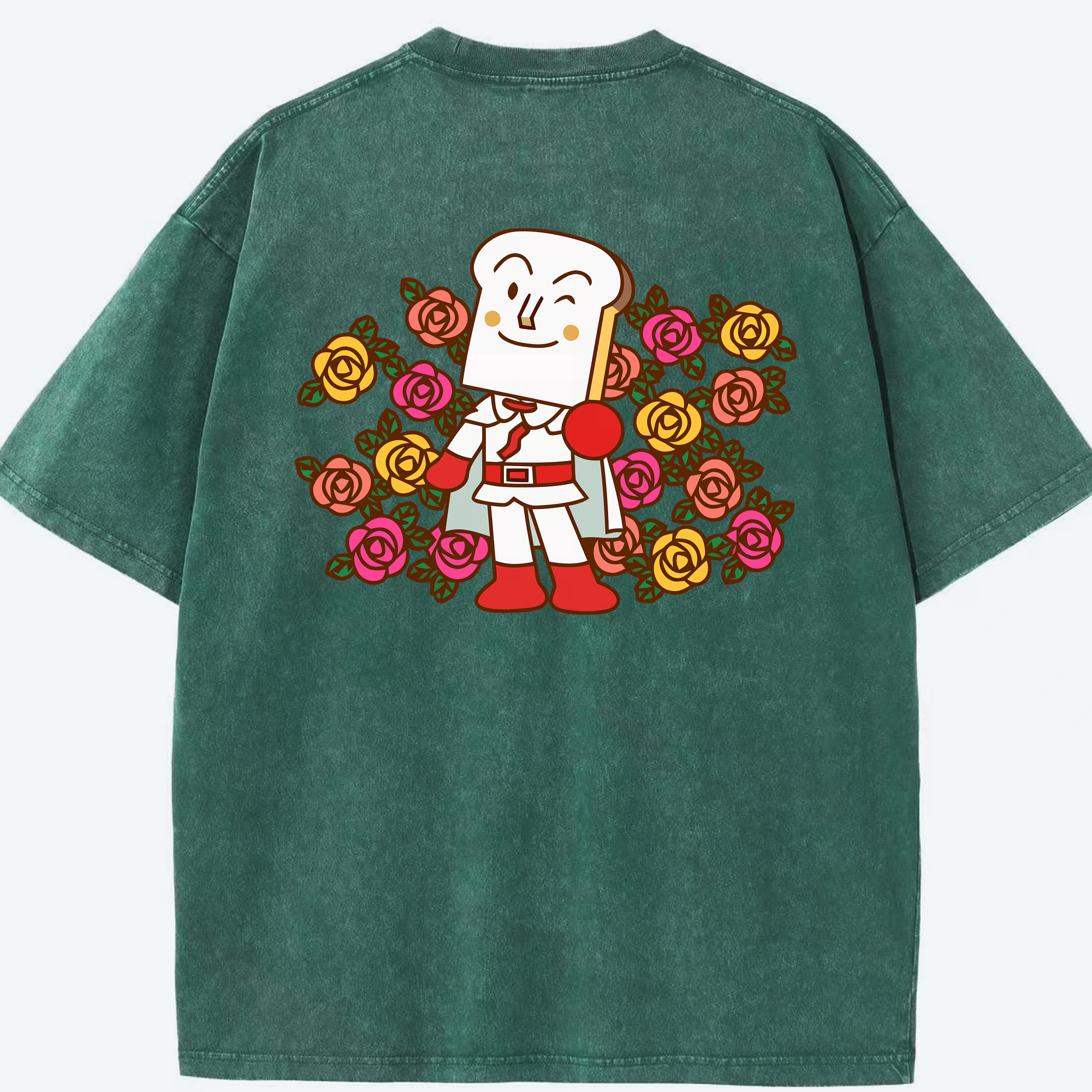 （画像用） アンパンマン Anpanman 綿100% ヴィンテージ風 半袖Tシャツ（背面プリント）